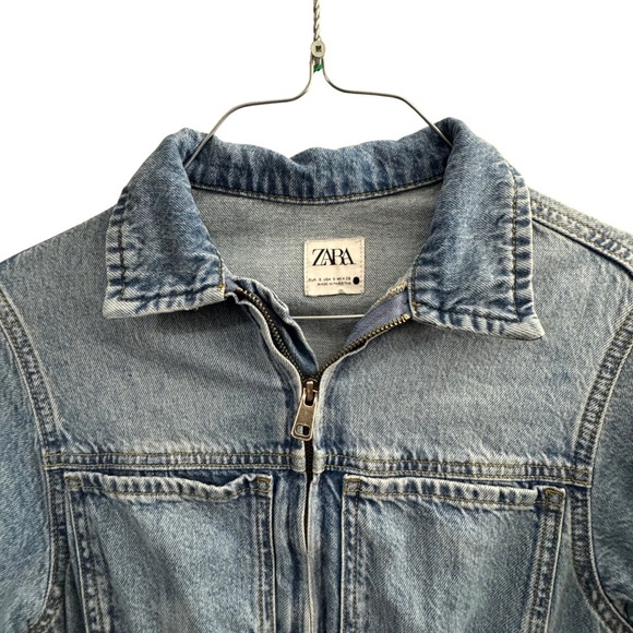 Zara Light Blue Denim Jumpsuit - Picture 8 of 8